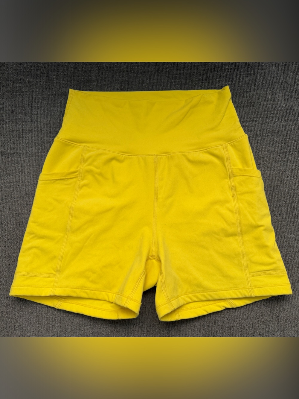 BuffBunny High-Rise Yellow Athletic Shorts